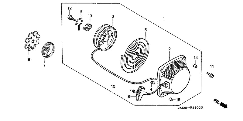 RECOIL STARTER           (HORIZONTAL TYPE)