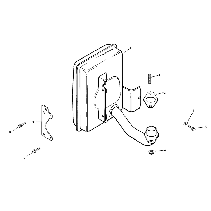 Exhaust Assembly Kohler Model Cv15t-41604