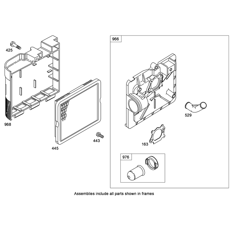 Air Cleaner Assembly Briggs and Stratton 126T02-0224-B1
