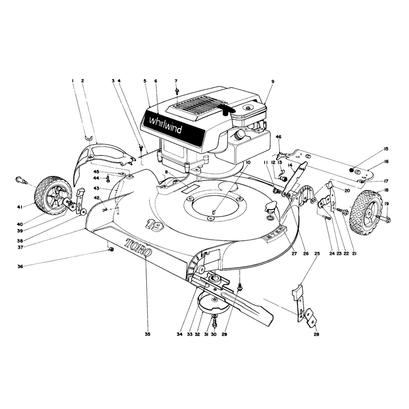 Housing and Engine Assembly Models 16073 and 16173