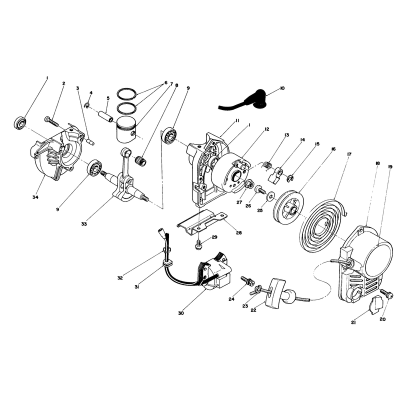 Recoil & Crankcase Assembly