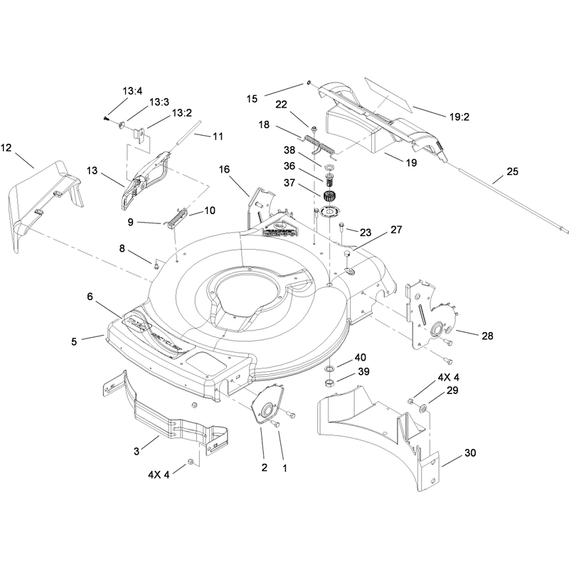 Deck Side Chute and Rear Door Assembly