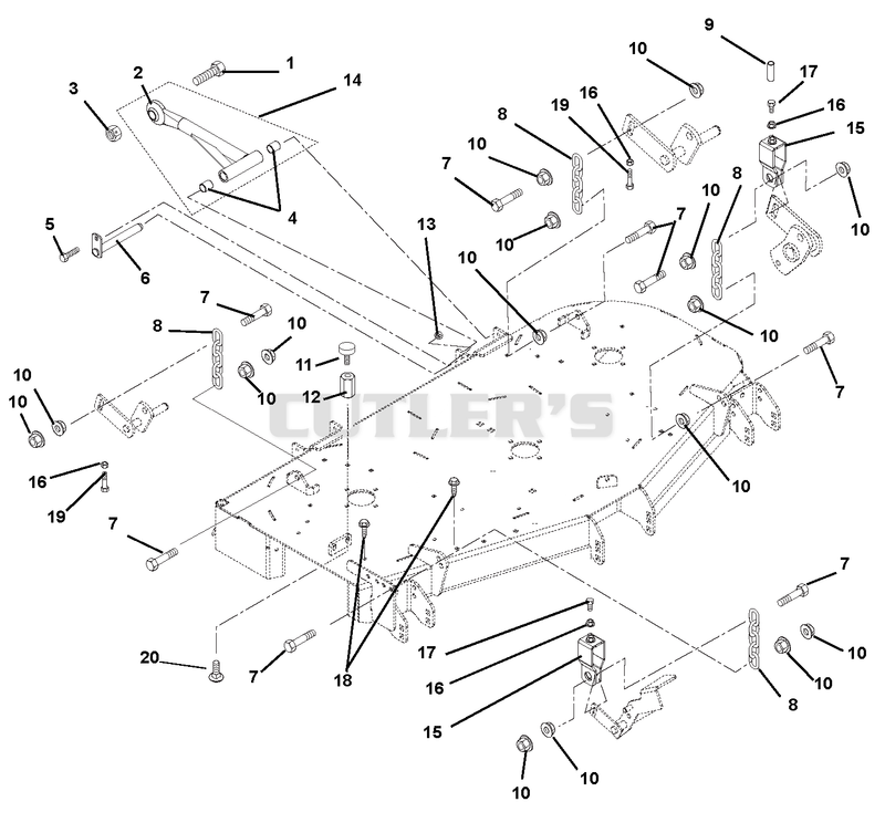 Mounting Arms, Link Chains And Deck Bumpers