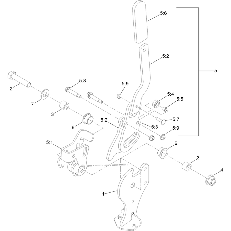 Parking Brake Handle Assembly No. 116-7551