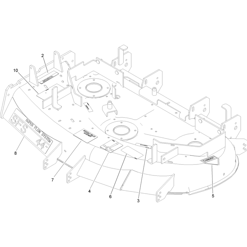 Deck Decal Assembly No 106-5883