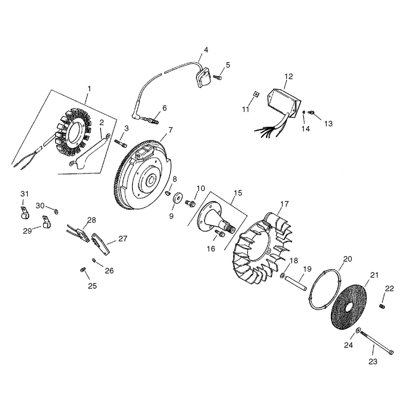 Group 5 IgnitionElectrical Assembly Kohler CH25S-68695