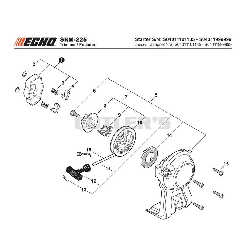 Starter S/N S04011101135 - S04011999999