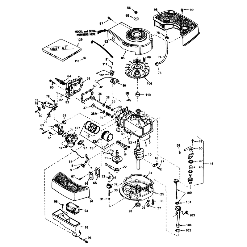 Engine Tecumseh Model No Tnt 100-10097e