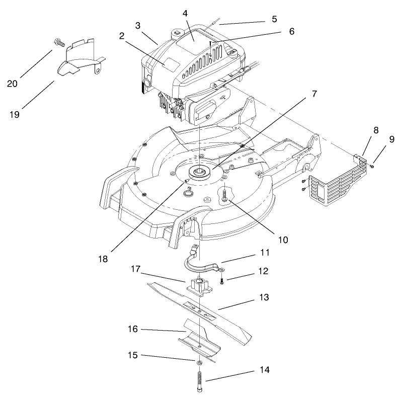 Engine and Blade Assembly