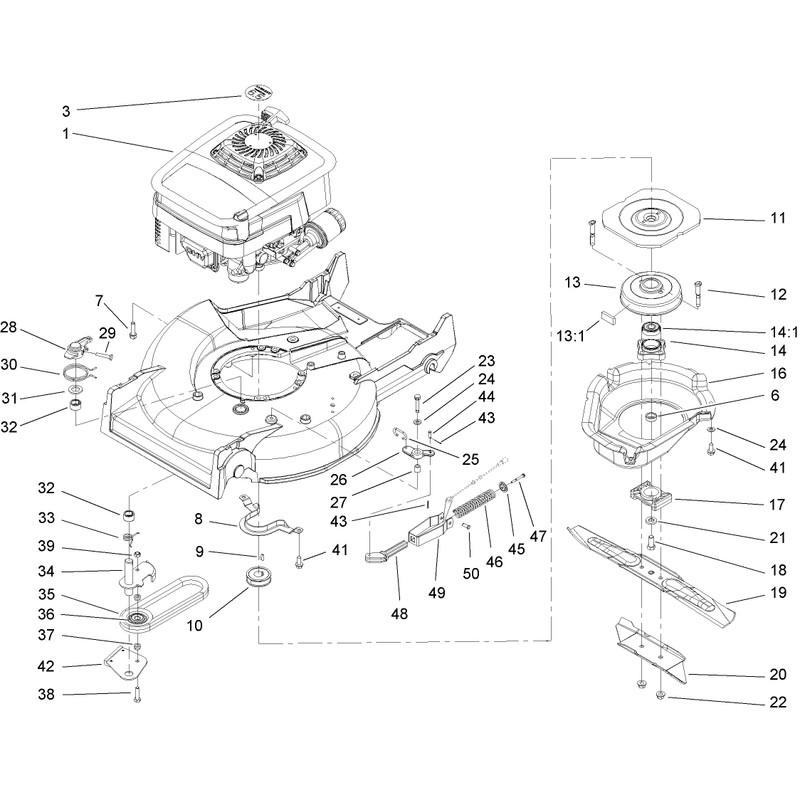 Engine and Blade Assembly