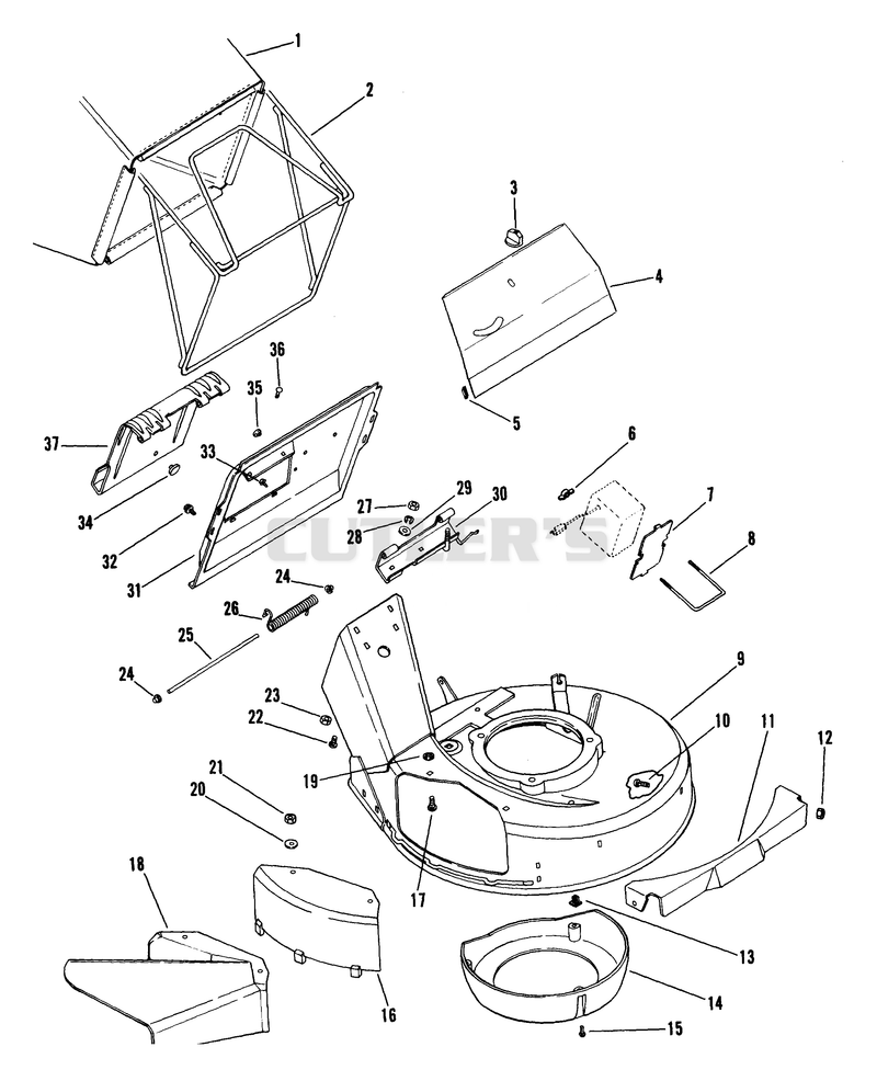 Mower Pan & Bag
