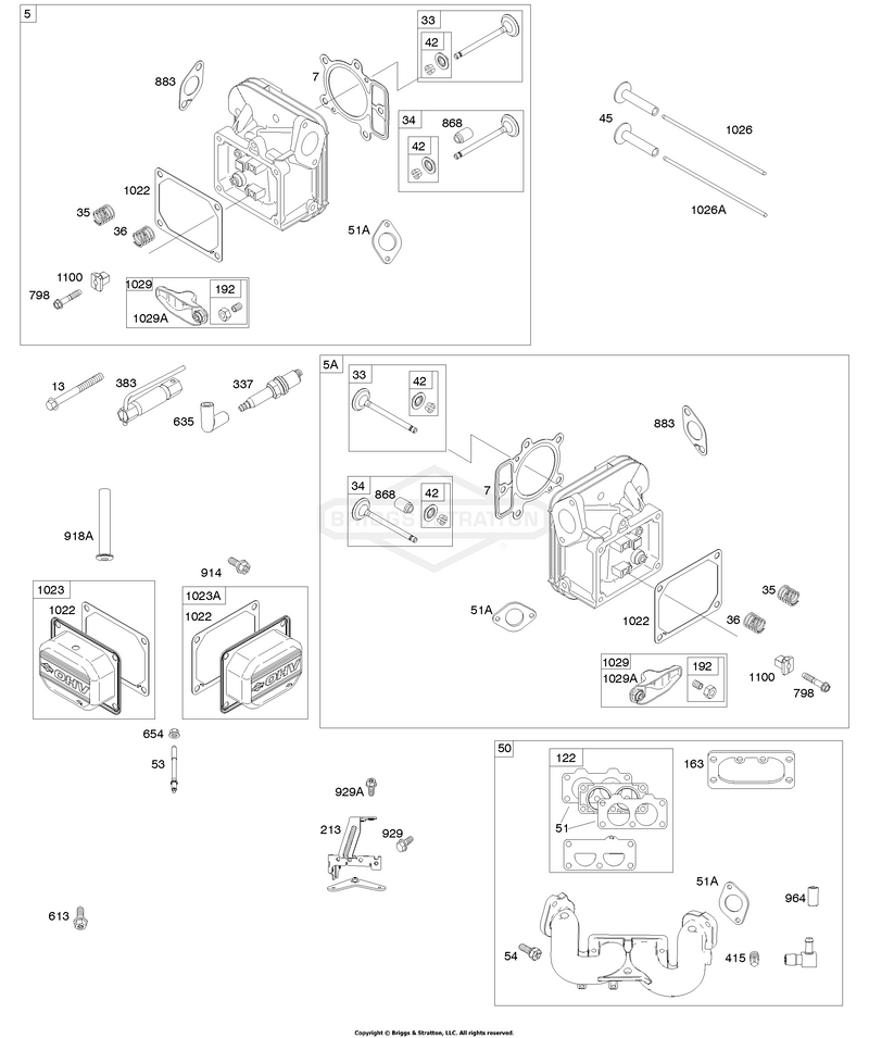 Cylinder Head, Rocker Arm Cover, Intake Manifold