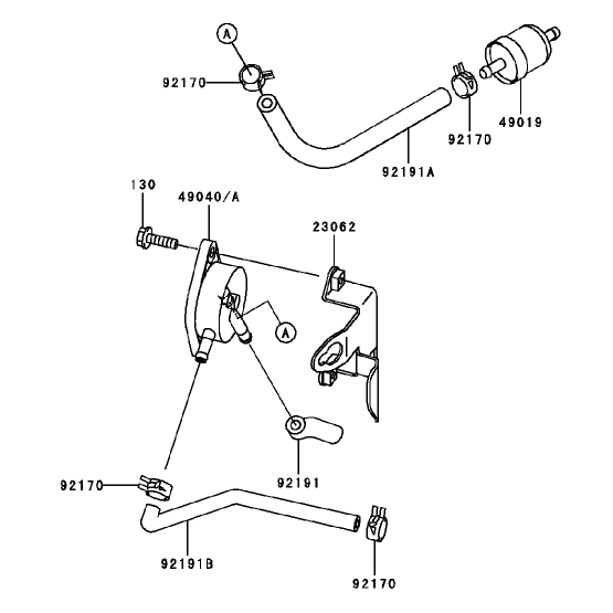 Fuel TankFuel Valve Assembly Kawasaki FH451V-BS04