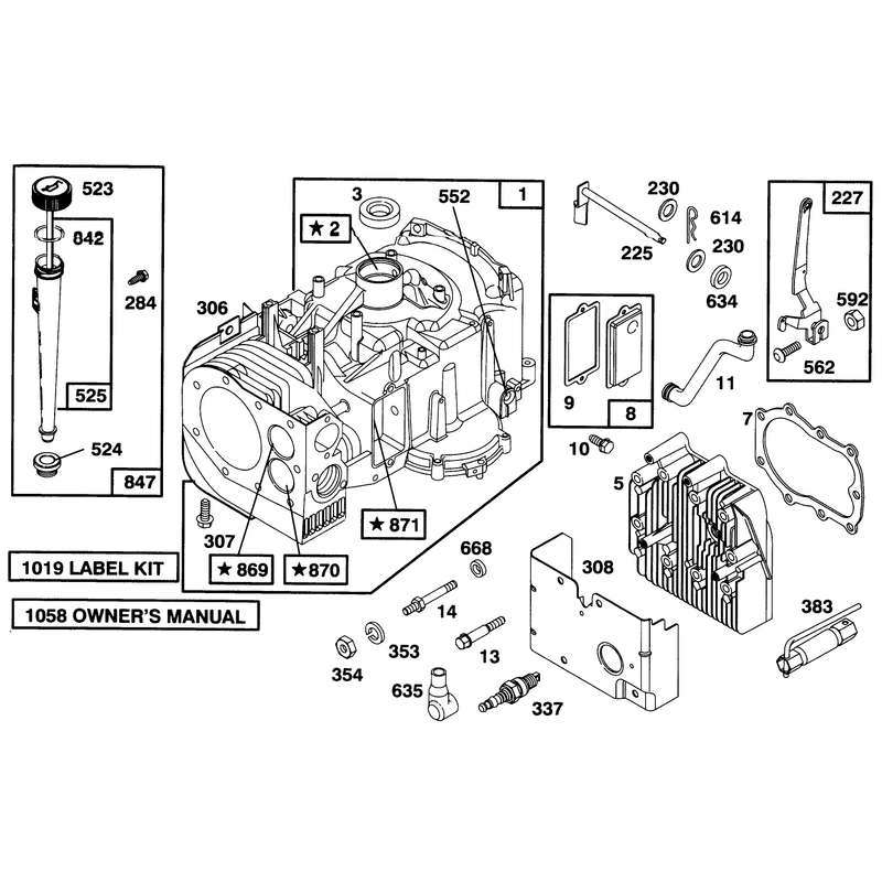 Engine Briggs and Stratton Model 28m707-0127-01
