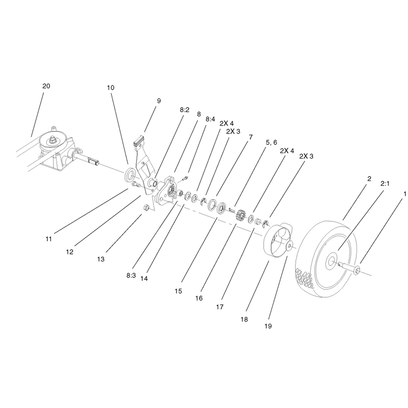 Gear Case and Wheel Assembly