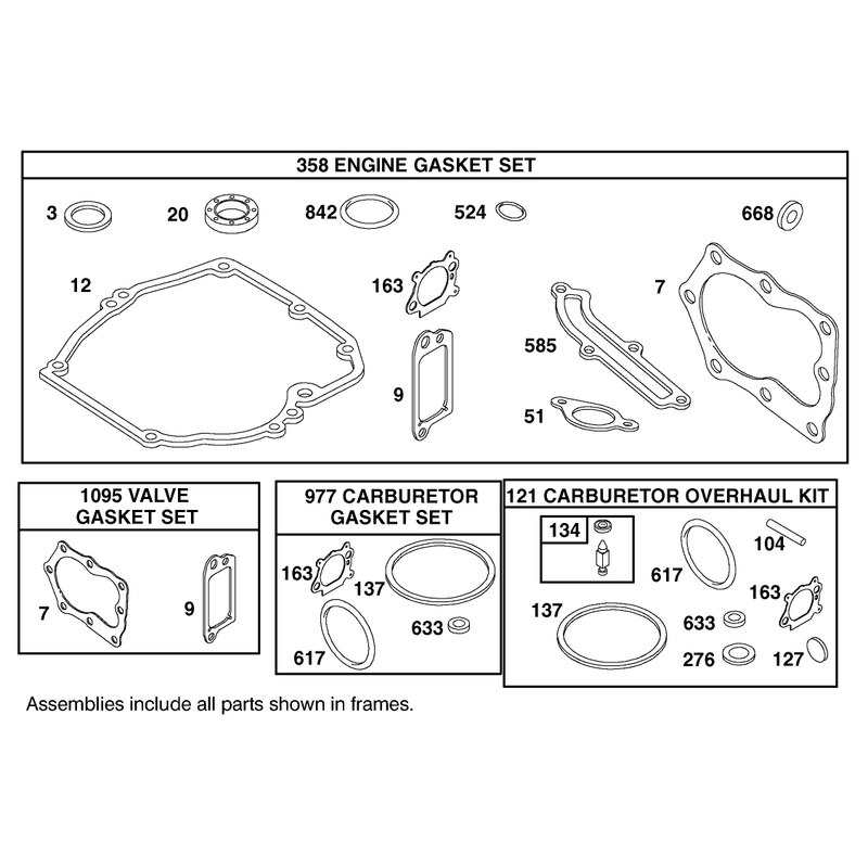 Gasket Kits Briggs and Stratton Model 12j805-2370-B1