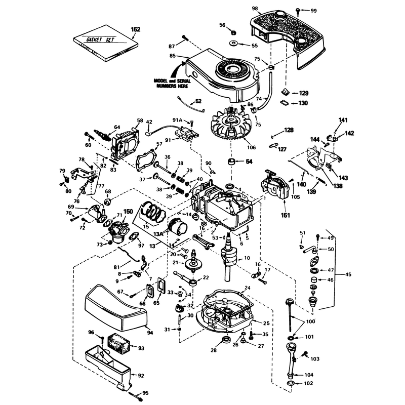 Engine Tecumseh Model Tnt100-10085e