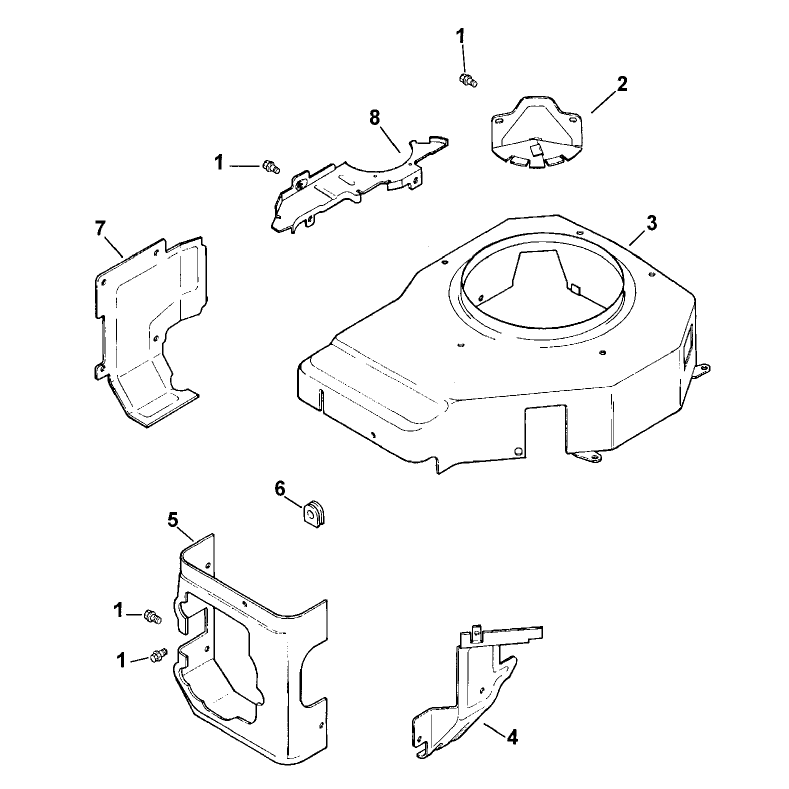 Blower Housing and Baffle Assembly Kohler Model CV15T-41561