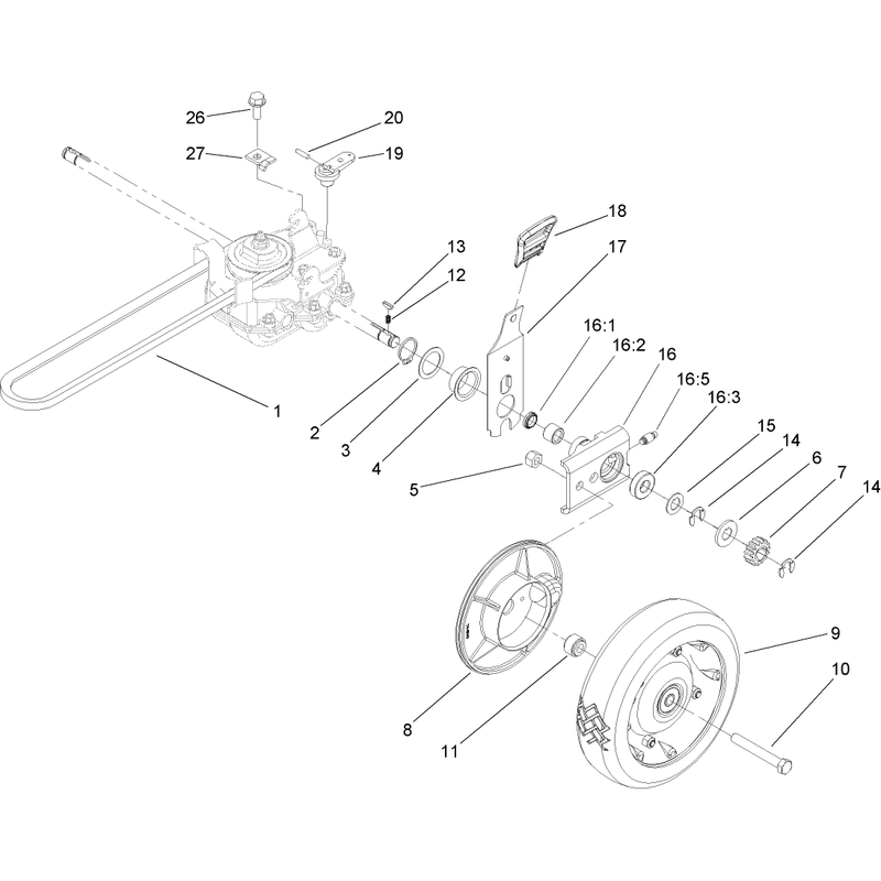 Rear Drive and Wheel Assembly