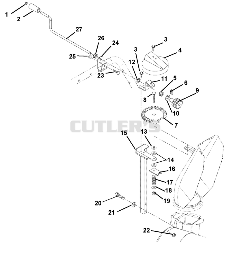 Discharge Chute Crank