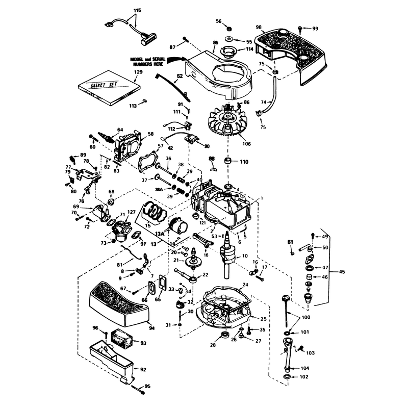 Engine Tecumseh Model No Tnt100-10098e