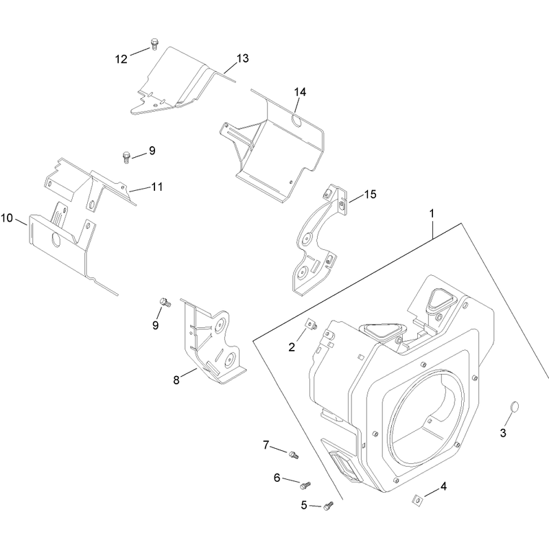 Blower Housing and Baffle Assembly Kohler CH20S-64725