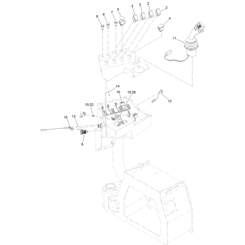 Left Console Operator Controls Assembly