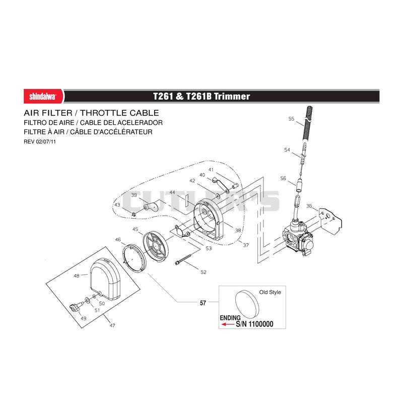 AIR FILTER / THROTTLE CABLE