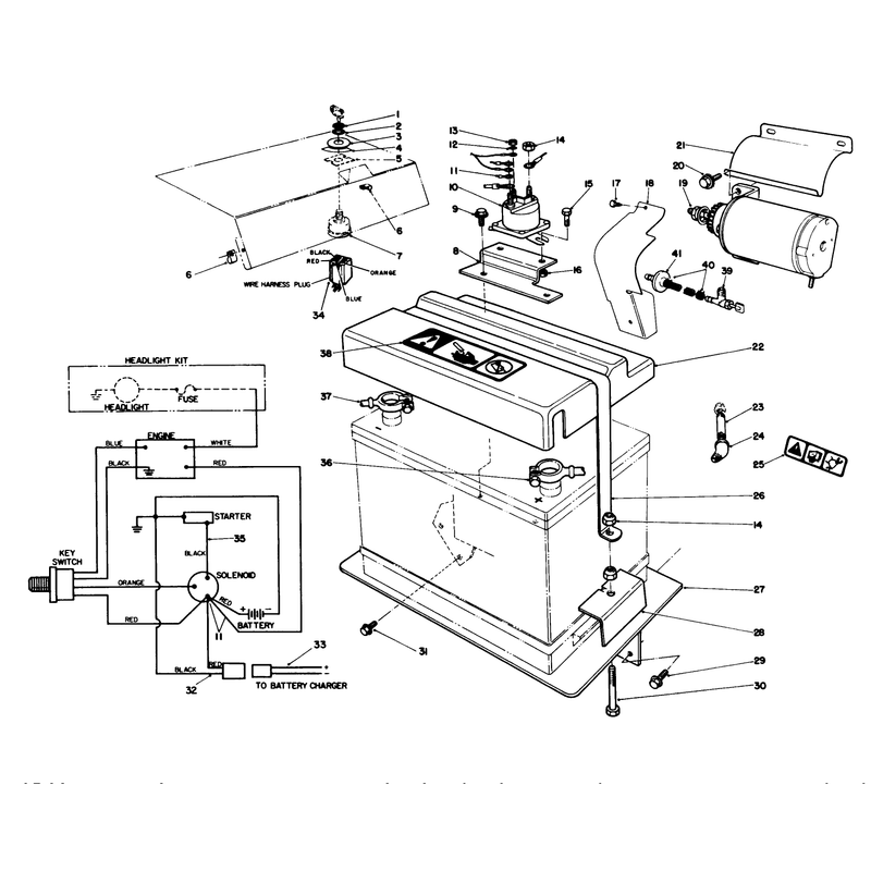 12 Volt Starter Motor Kit No. 66-7700 (optional)