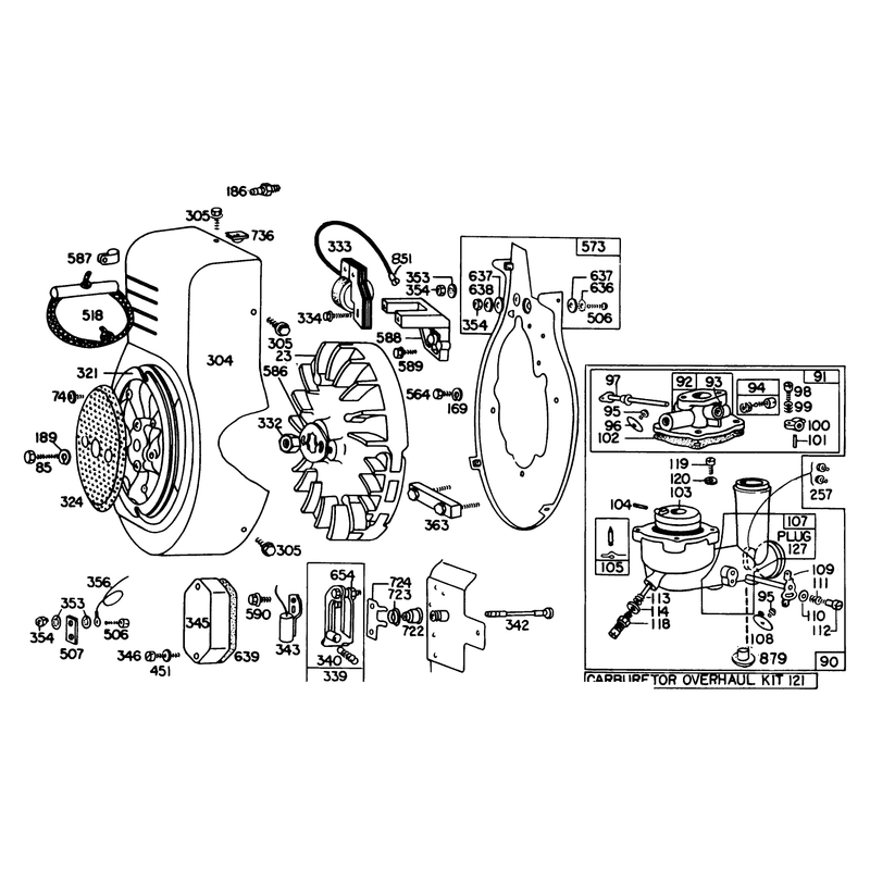 Engine Briggs and Stratton Model No 326437-0262-01