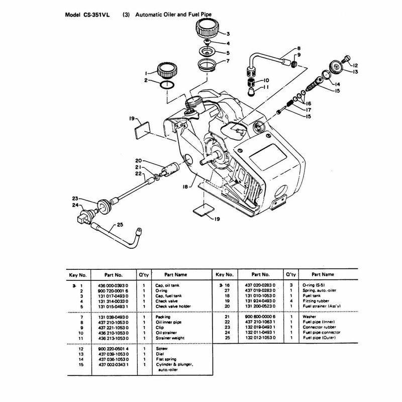 Model  3 Automatic Oiler And Fuel Pipe
