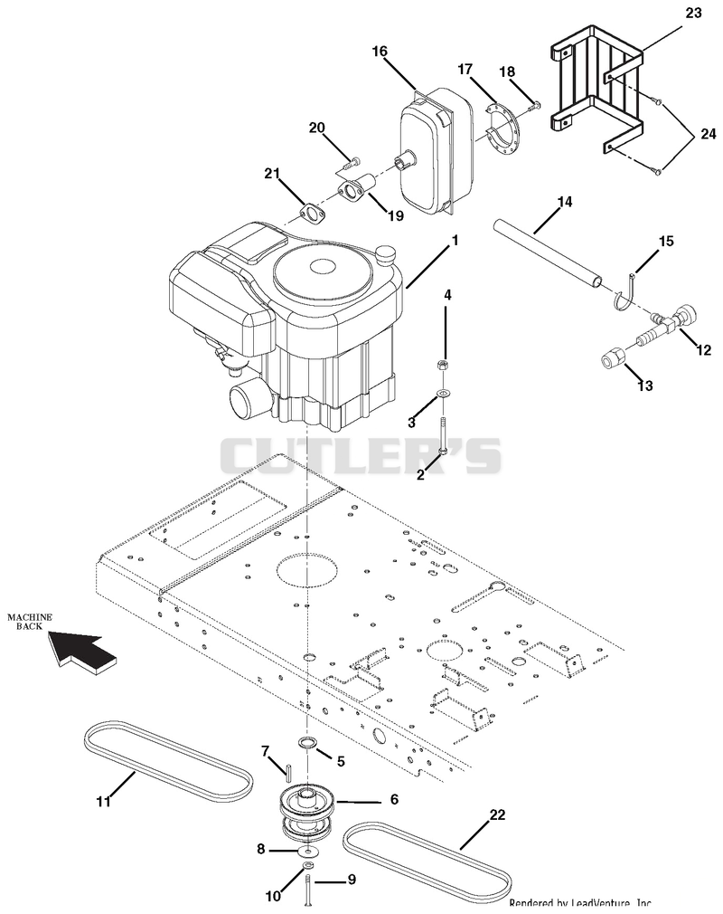Engine, Exhaust And Belts