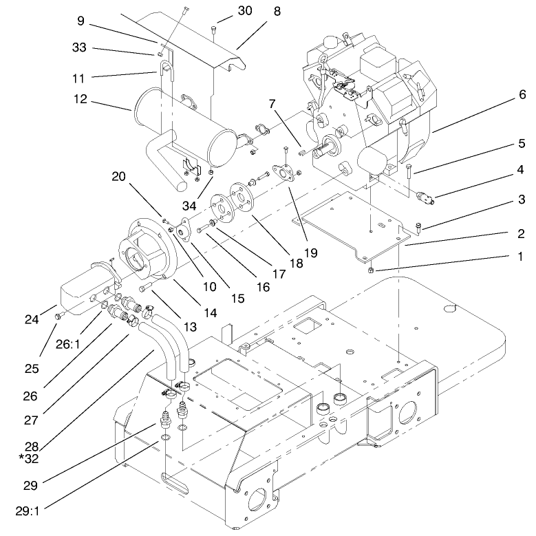 Engine and Pump Assembly