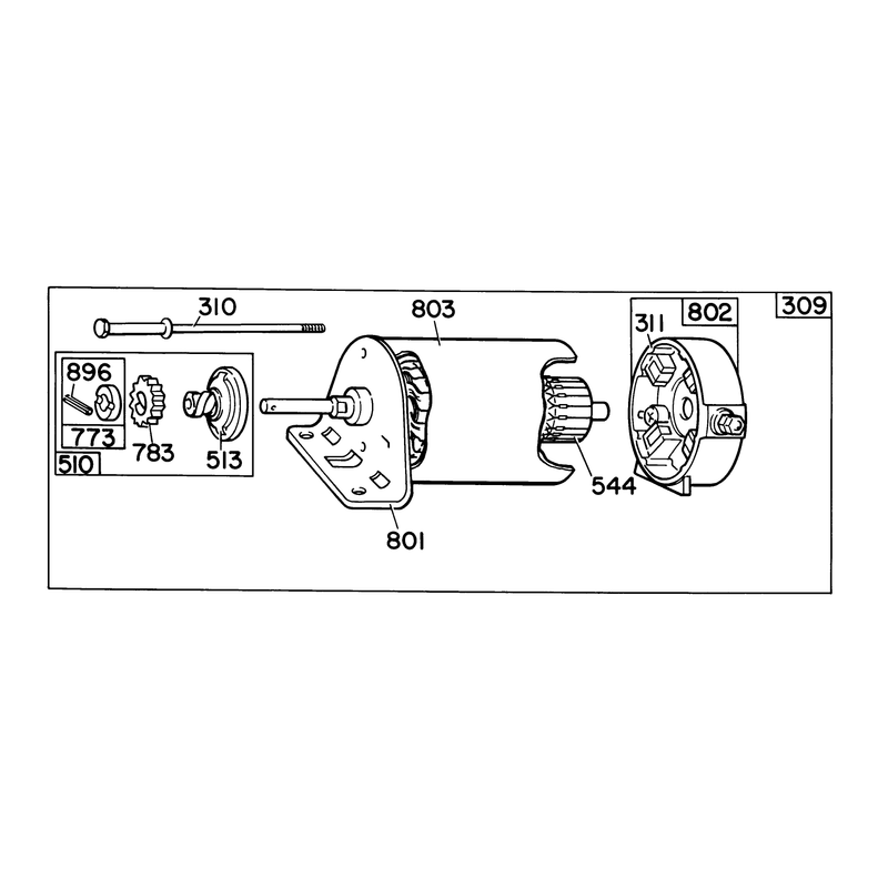 12 Volt Starter Motor Briggs & Stratton No. 393852