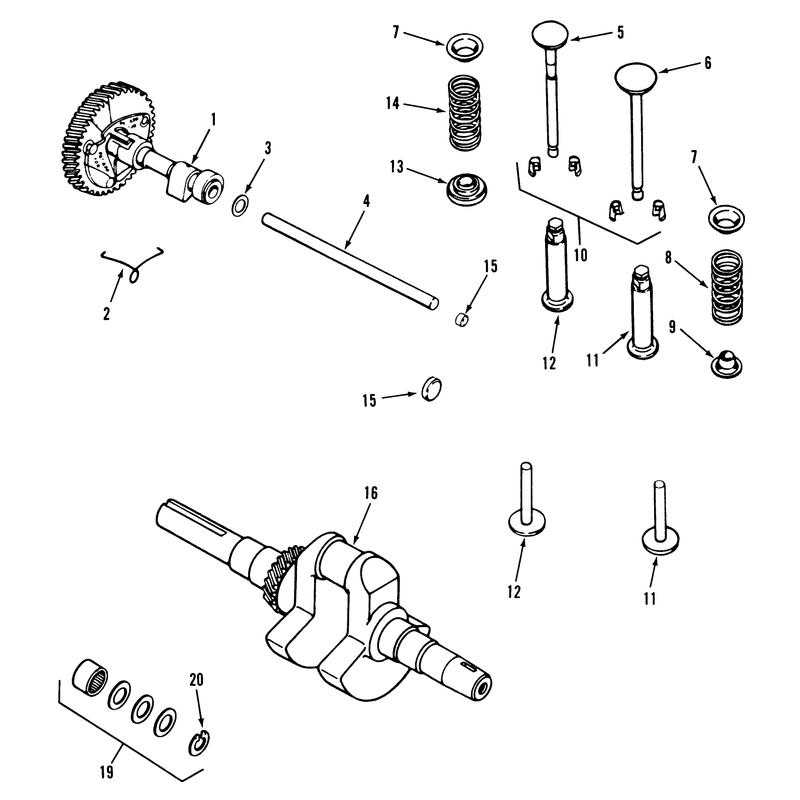 Kohler Camshaft, Crankshaft And Valves