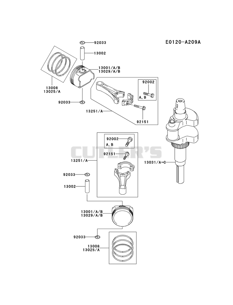 PISTON/CRANKSHAFT