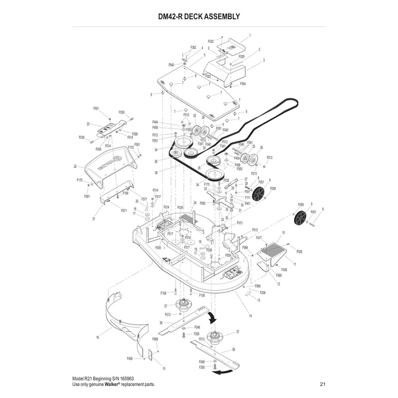 DM42-R DECK ASSEMBLY