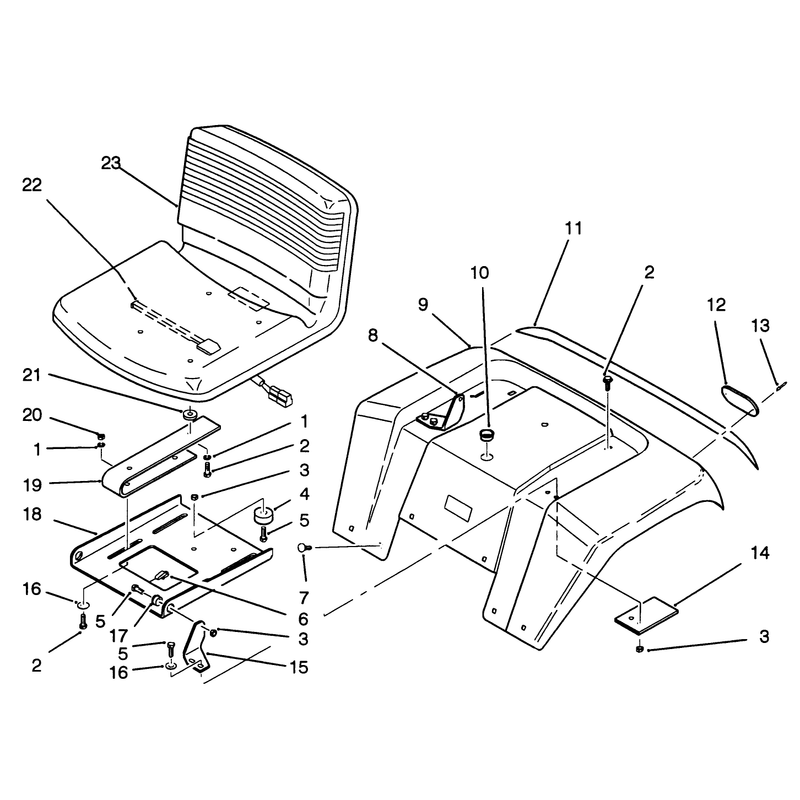 Fender and Seat Assembly