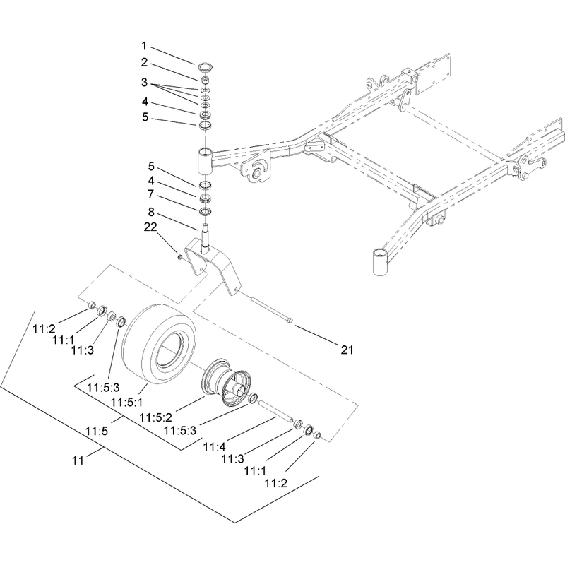 Castor and Wheel Assembly