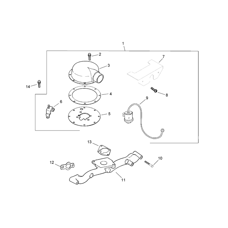 Group 10 - Air Intake/Filtration Assembly  Kohler CH25S 68696