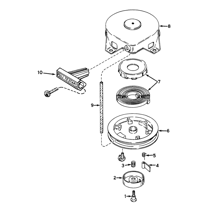 Shroud & Rewind Starter No. 590537 Engine Model Ah520 Type 1602 Unit Model 38120 & 38130 (used On Units With Serial No. 0500000 & Up)