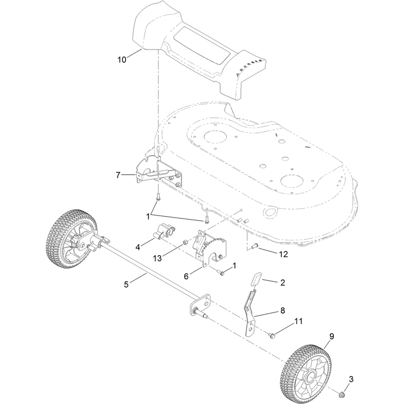 Front Wheel and Axle Assembly