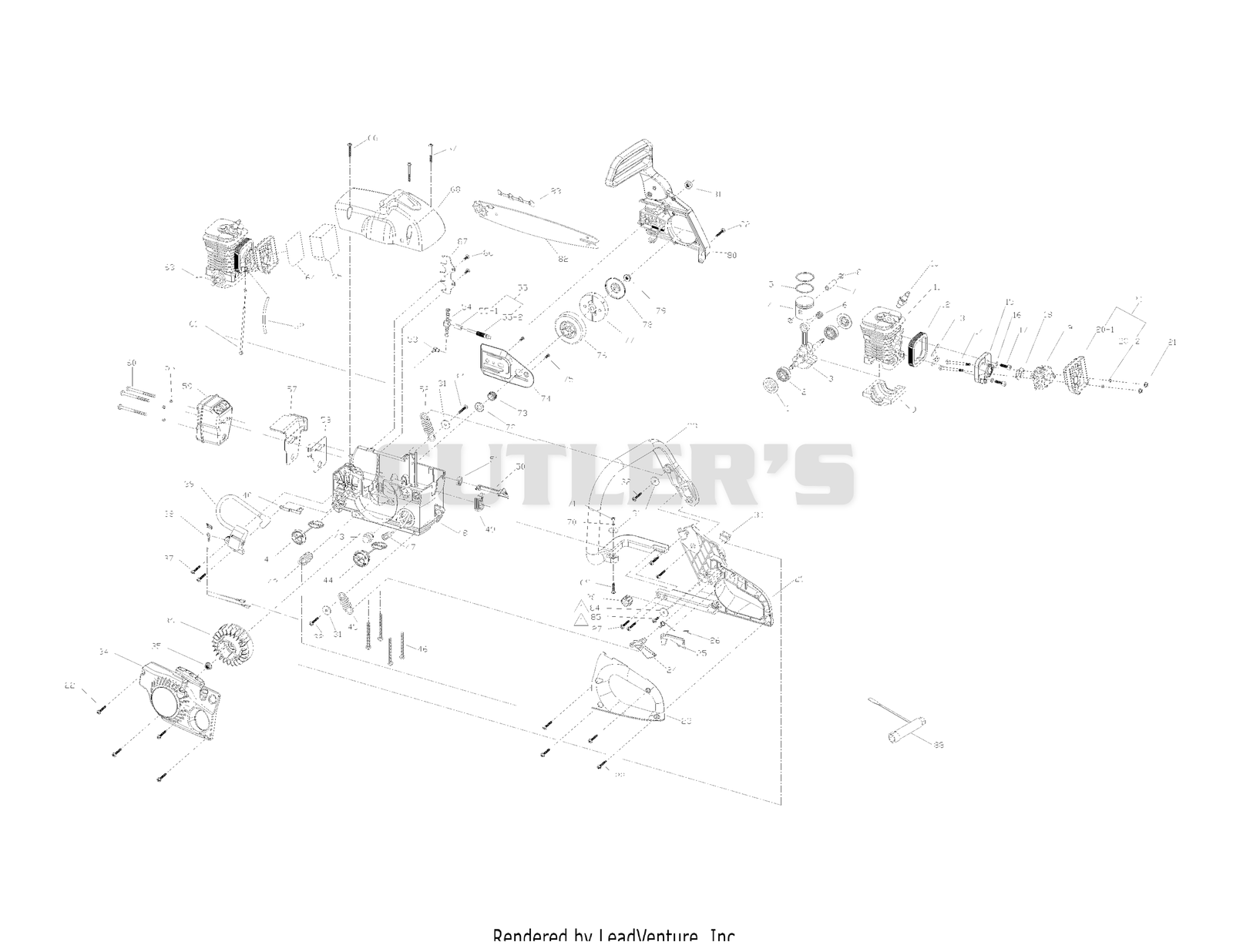 MTD MTD1425NAV 41AY44NQ900 Chainsaw Parts Diagram
