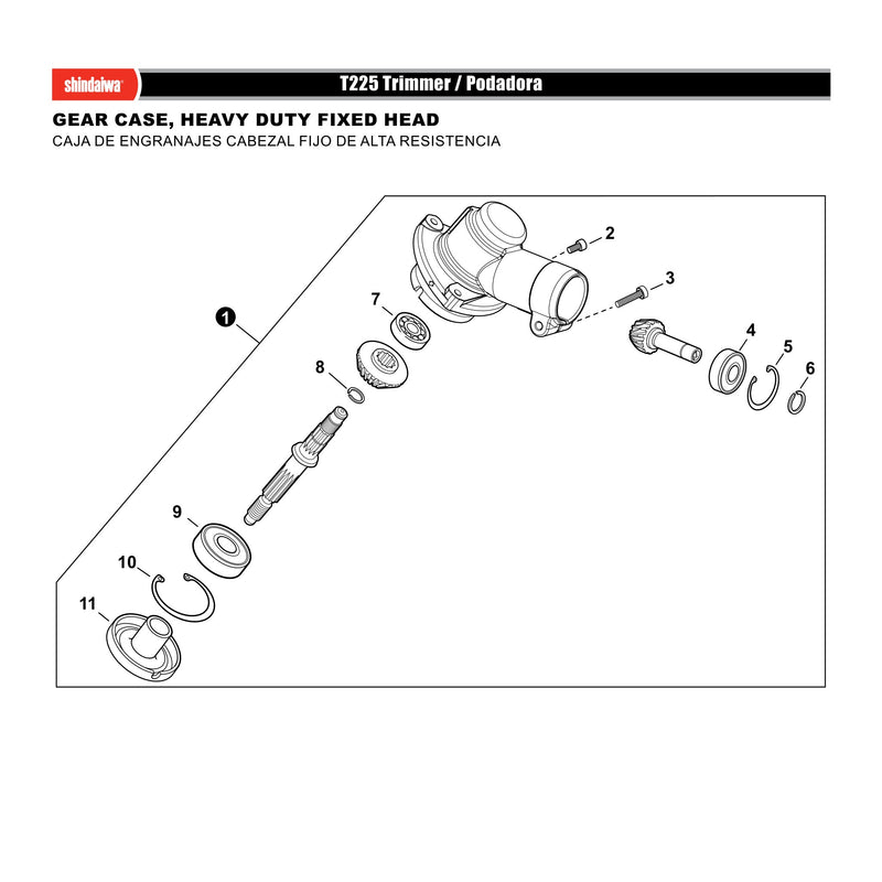 GEAR CASE, HEAVY DUTY FIXED HEAD