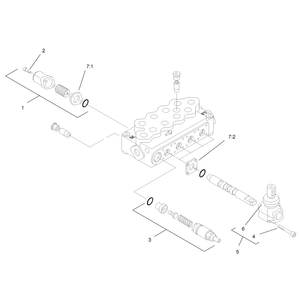 Four Spool Hydraulic Valve Assembly