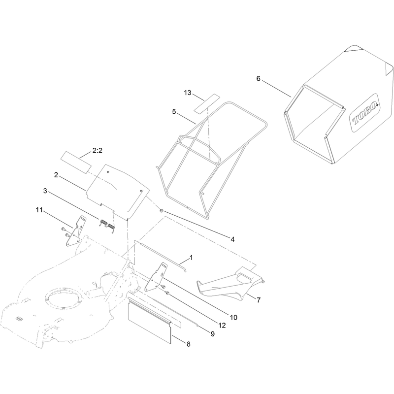 Mulch Plug and Grass Bag Assembly