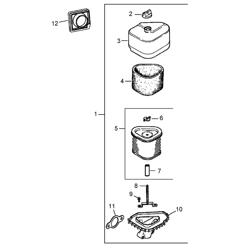 Air Intake Filtration Assembly Kohler CV15S-41630