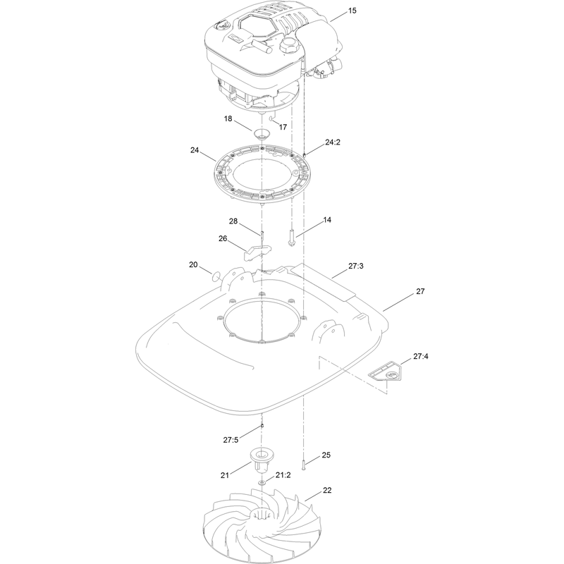 Engine and Deck Assembly