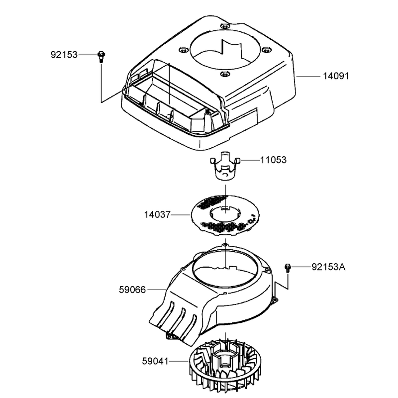 Cooling Equipment Assembly Kawasaki FJ180V-AS64