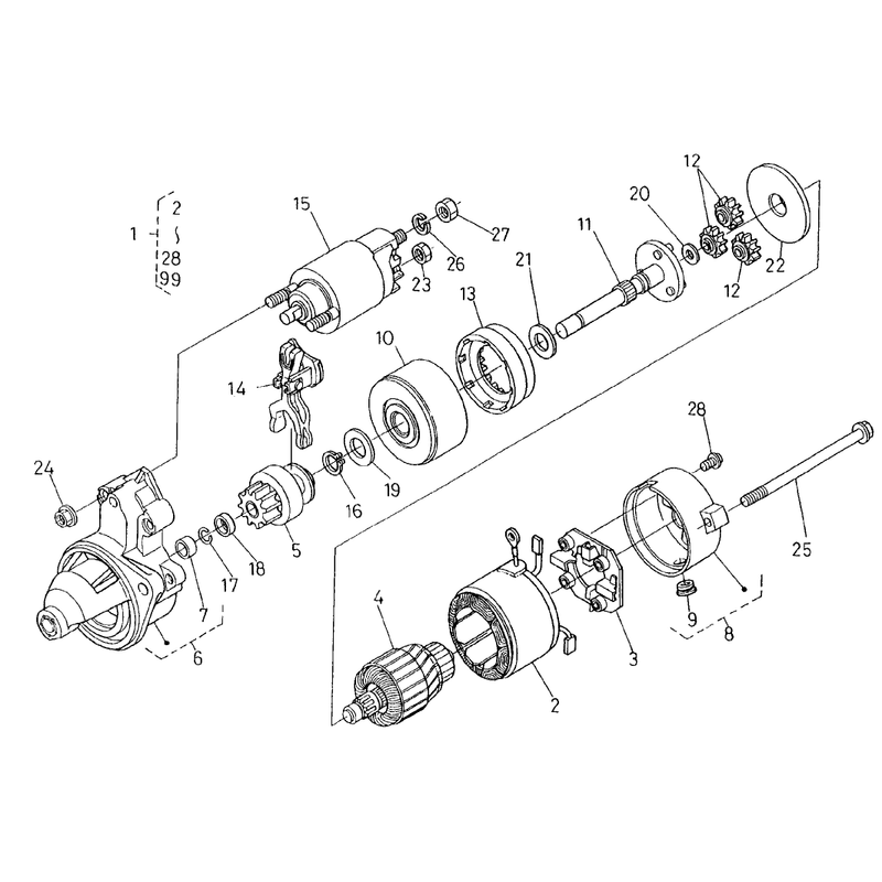 Starter Complete Parts
